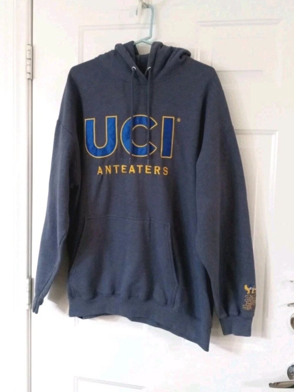 UCI Anteaters Hoodie Mens 2XL Blue UC Irvine Sweatshirt Fleece Embroidered